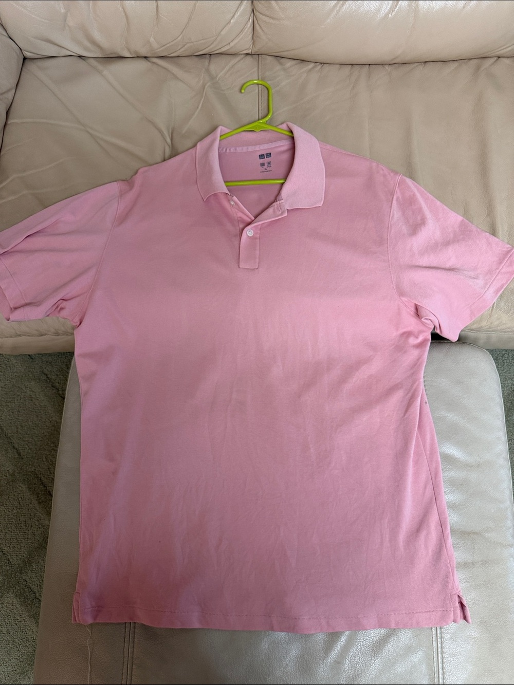 Uniqlo Pink Polo Shirt - Men's Short Sleeve Solid Dry
